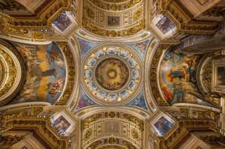 Russia, St  Petersburg  St  Issacs Cathedral Ceiling  Wall Mural