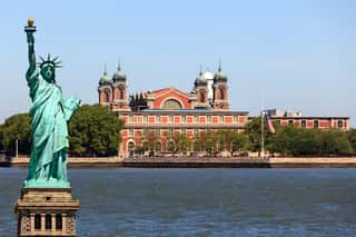 New York City - Ellis Island And Statue Of Liberty Wall Mural