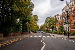 London, UK  July 20, 2021  The Famous Scenery Of Zebra Crossing At Abbey Road Featured On The Cover Of The Beatles Album Wall Mural