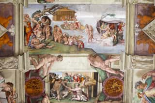 Sacrifice Of Noah At Sistine Chapel By Michelangelo, Vatican, Rome, Italy Wall Mural