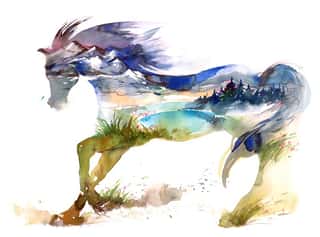 Watercolor Horse Wall Mural