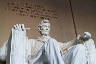 The Statue Of Abraham Lincoln, Lincoln Memorial, Washington DC Wall Mural