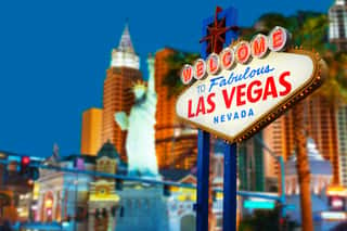 Welcome To Las Vegas Neon Sign Wall Mural