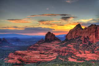 Red Rocks Sunset Wall Mural