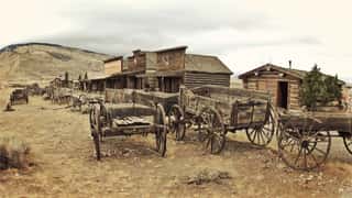 Old West Town Wall Mural