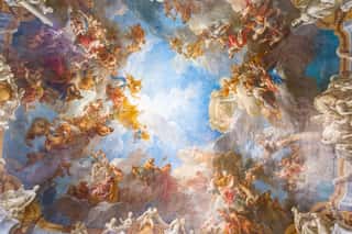 Ceiling Painting Of Palace Versailles Near Paris, France Wall Mural