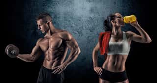 Athletic Man And Woman Wall Mural
