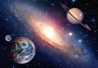 Astrology Astronomy Earth Moon Space Saturn Planet Solar System Creation  Elements Of This Image Furnished By NASA  Wall Mural