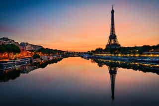 Sunrise At The Eiffel Tower, Paris Wall Mural
