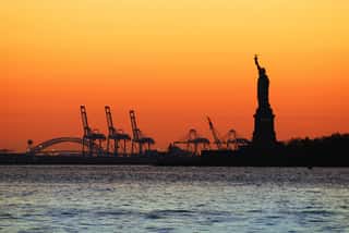 New York City Manhattan Statue Of Liberty Wall Mural