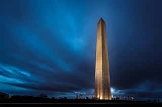 Washington Monument At Night Wall Mural