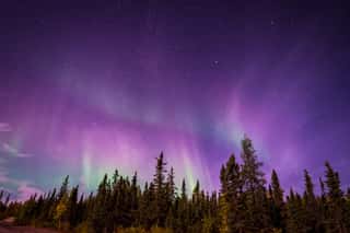 The Amazing Night Skies Over Yellowknife, Northwest Territories Of Canada Putting On An Aurora Borealis Show   Wall Mural