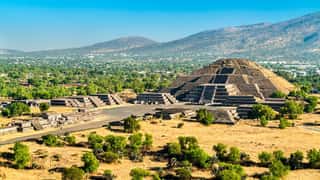 Pyramid of the Moon at Teotihuacan in Mexico Wall Mural