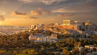 Acropolis of Athens at Sunset Wall Mural