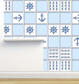 Pattern With Marine Elements Wallpaper