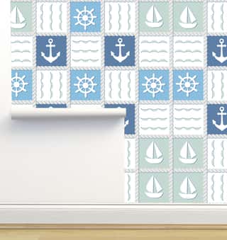 Marine Style With Blue Background Wallpaper