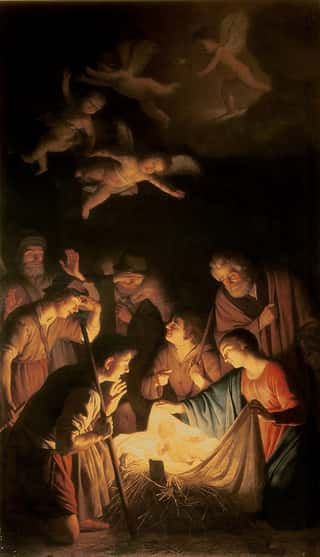 Honthorst\'s Adoration of the Shepherds Wall Mural