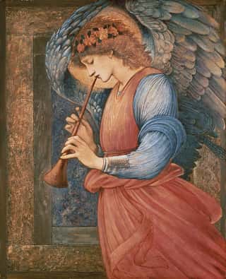 An Angel Playing a Flageolet Wall Mural