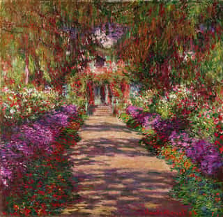 Pathway in Monet\'s Garden Wall Mural