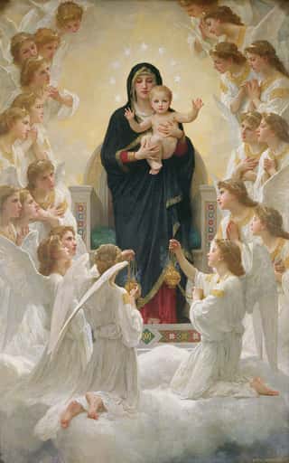 The Virgin with Angels Wall Mural