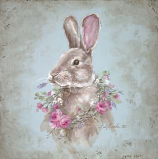 Bunny With Rose Wall Mural