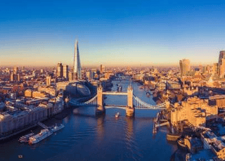 Aerial View Of London And The River Thames Wall Mural