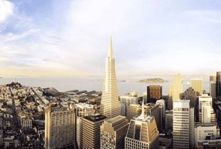 High Angle View Of A City, Transamerica Building, San Francisco, California, USA Wall Mural
