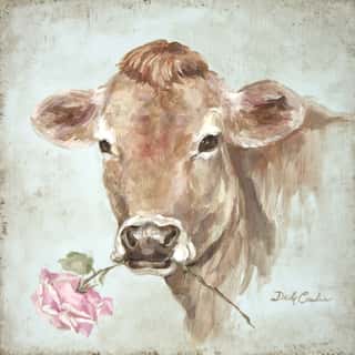 Cow With Rose Wall Mural