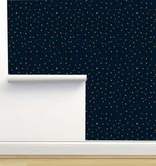 Holiday Gold Dots Coordinate Wallpaper by Crystal W