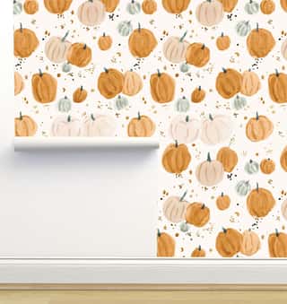 Pumpkins and Stars Wallpaper by Crystal W