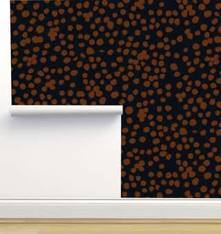 Dotty Confetti Cinnamon on Black Wallpaper by Crystal W