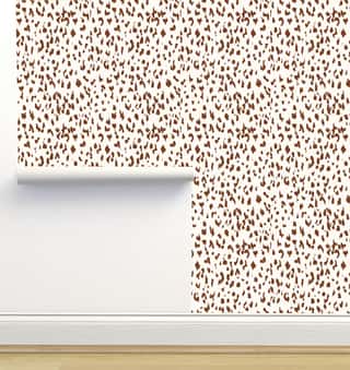 Spotted Leopard Copper Wallpaper by Crystal W