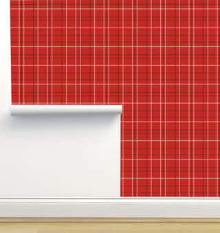 Tartan Celine Red Wallpaper by Crystal W