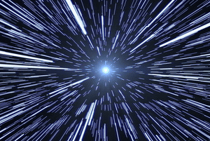 Stars Travel Hyperspace Wide Size Banner Image Wall Mural