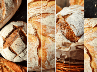 Assortment Of Bakery Products  Wheat, Buckwheat, Yeast-free Bread  Delicious, Crispy And Beautiful Bread  Food Collage  Wall Mural