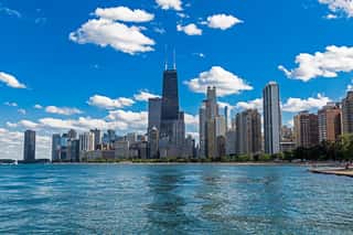 Chicago Skyline From Lake Shore Wall Mural