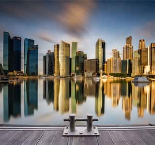 Golden Morning in Singapore Wall Mural