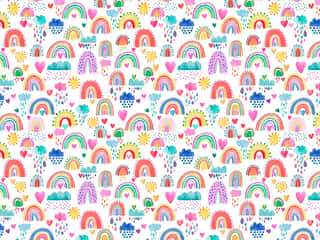 Lovely Rainbows Kids Wall Mural