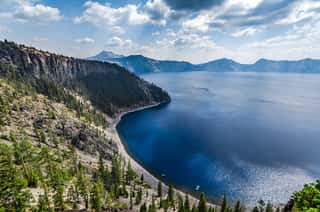 Blue Skies Over Crater Lake Wall Mural