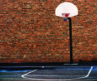 Urban Basketball Court Wall Mural
