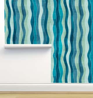 Rolling Tide Stripes Wallpaper