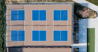 Overhead Pickleball Courts Wall Mural