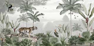 Tropical Tiger Wall Mural