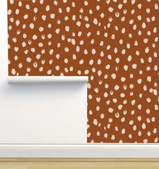 Brushed Spots Pumpkin Wallpaper by Crystal W