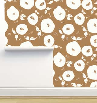 Retro Blossoms Wallpaper by Gabriela Dachin