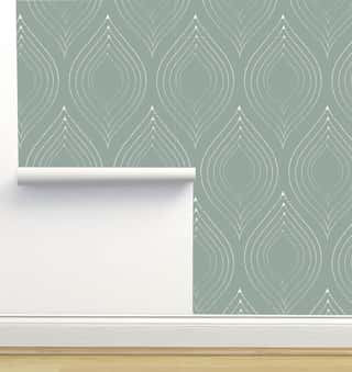 Classic Mint Green Wallpaper by Monor Designs