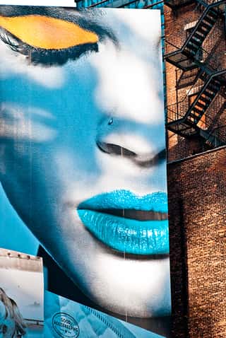 Why So Blue? NYC Mural Wall Mural