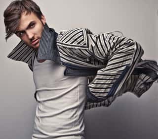 Male Model With Striped Jacket Wall Mural