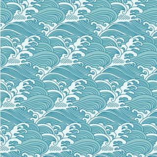 Chinese Wave Pattern Wallpaper