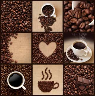 Coffee Lovers Collage Wall Mural